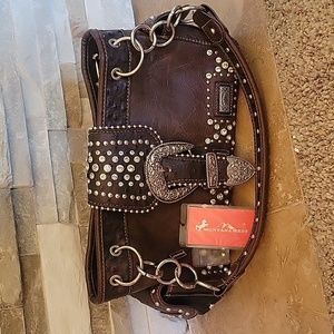 Collection Concealed Carry Satchel* NWT Montana West NWT Dark Brown w/ bling